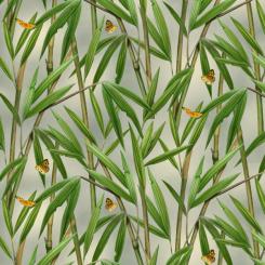 Baumwollstoff Panda Bears Bamboo Green, Breite 112cm 