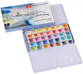 White Nights Aquarellfarbenset Fashion mit 35 ganzen Näpfchen 
