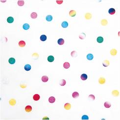 Baumwollstoff Weiß, Punkte, Multi Hot Foil, Breite 140cm 