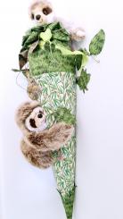 Schultüte Bambus Nähset mit 80cm Innentüte und 2 Faultieren 