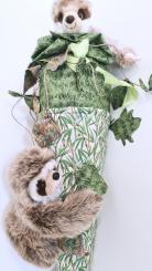 Schultüte Bambus fertig genäht mit 80cm Innentüte und 2 Faulieren 