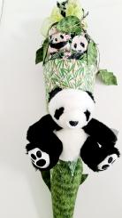 Schultüte Bambus/ Panda Nähset mit 80cm Innentüte & Plüschtier 