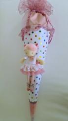 Schultüte Punkte Regenbogen Nähset mit 80cm Innentüte + Püppchen 