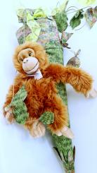 Schultüte Wildblumen fertig genäht mit 80cm Innentüte + Orang-Utan 