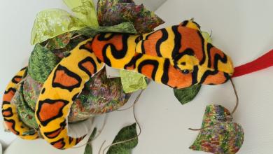 Schultüte Schlange Nähset mit 80cm Innentüte,Wildblumendesing 