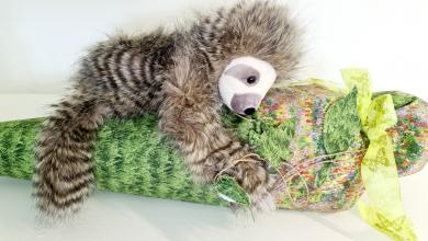 Schultüte Wildblumen Nähset mit 80cm Innentüte mit Faultier 