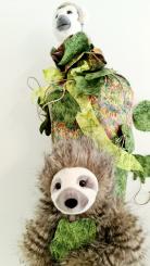 Schultüte Wildblumen Nähset mit 80cm Innentüte + Faultier+ Affe 