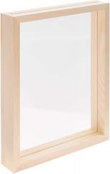 Holzrahmen natur mit doppelter Acrylscheibe, 20x25cm 