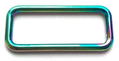 Vierkant-Ring 25mm aus Metall - rainbow 