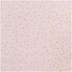 Stoff Rosa, Punkte Gold, 140cm, 100% Baumwolle 
