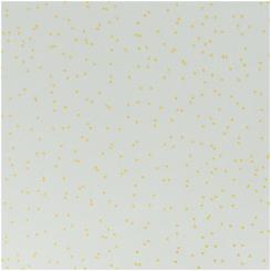 Stoff Mint, Punkte Gold, 140cm, 100% Baumwolle 