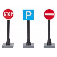 Verkehrsschilder Set  3 Stück 1,5x5,5 cm 