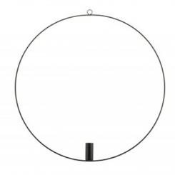 Metallring mit Kerzenhalter  45 cm Schwarz 