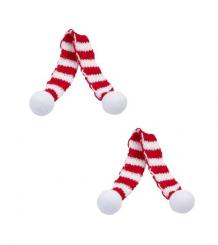 Schal,rot-weiß, Btl. a 2 St. 15 cm 