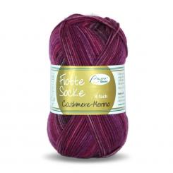 Flotte Socke 4-fach Cashmere Merino 50 g  Farbe 1328    beere 