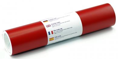 Wandtattoo-Plotterfolie matt Dkl.rot 21 x 300cm, selbstklebend 