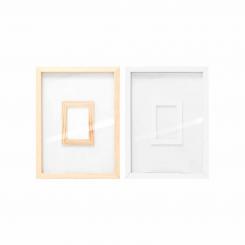 Gästebuch Rahmen natur, 18x24cm 