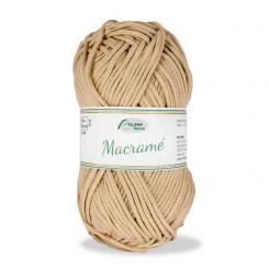 Makrame Garn 80m,  beige 100% Baumwolle 