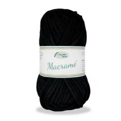 Makrame Garn 80m,  Schwarz 100% Baumwolle 