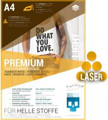 Textiltransferfolie A4 10 Blatt für helle Stoffe für Laserdrucker 