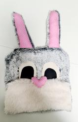 Kuschelkissen  Hase Grau/Weiß, Nähset 