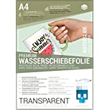 Wasserschiebefolie Transparent A4 8 Blatt, für Tintenstrahldrucker 