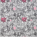 Knit co/ea jog n br Sam graffiti 150 cm, 240 gr/m2, 