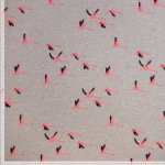 Knit co/pl jog notbr mel flamingo 140 cm, 230-240 gr/m2., 60%co 40%p 