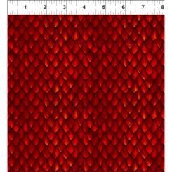 Baumwollstoff Dragons, Scales-Red Breite 112cm 