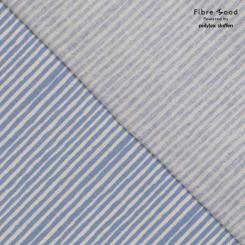 Woven li/vi stripes  blue 55%li 45%vi 