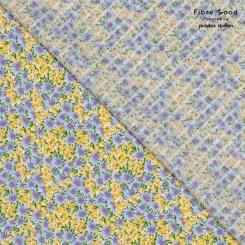 Woven co seersucker flowers 100%co  green 