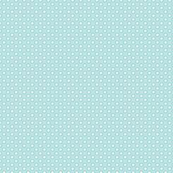 Baumwollstoff Flower Dot Light Turquoise, Breite 112cm 