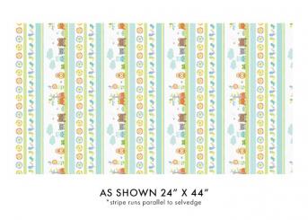 Baumwollstoff Playhouse Pals Stripe Multi, Breite 112cm 