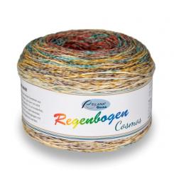 Regenbogen Cosmos gelb-türkis-altrosa 