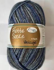 Flotte Socke Vintage  4-fach grau-jeans-blau-hellgrau 
