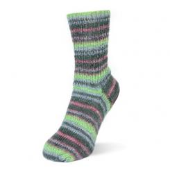 Flotte Socke Vintage  4-fach grau-grün-rosa-flieder 
