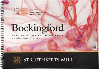 Bockingford Aquarell Block, HP White 300g/m², 360x260mm, 12 Blätter 