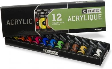 Campus Acrylfarben Set 12 Tuben x 21ml 