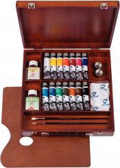 Oil Color Van Gogh Malkoffer mit 14 Farben und Zubehör 