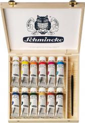 Akademie  Künstler Ölfarbkasten Holzkasten, 12x60ml 