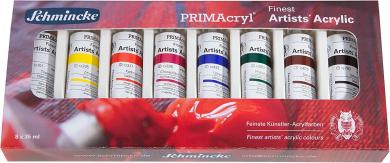 Schmincke -PRIMAcryl feinste Premium Acrylfarben, Grundsortiment 8x35ml 