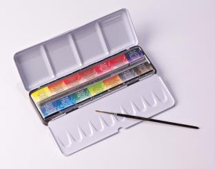 Sennelier Aquarell Pocket-Box mit 12 1/2 Näpfchen 