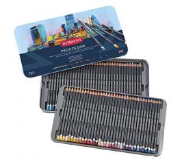 Derwent Procolour Buntstifte-Set in Metallbox, 72 Stifte 