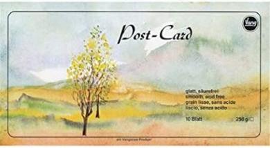 Vang Postkartenblock 12x16cm, 250g/m², 10 Blatt-weiß 