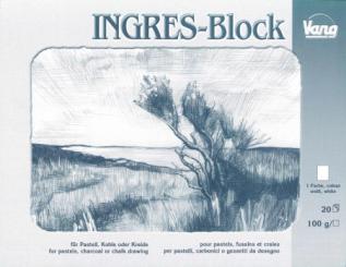 Vang Ingres-Block, 24x31cm, 100g/m²,20 Blatt, Weiß 
