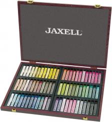 JAXELL Soft-Pastellkreide Set 72er Set im Holzkoffer 