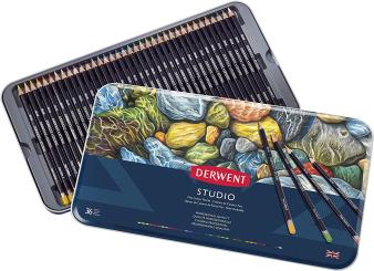 Derwent Studio Fine Colour Buntstift Metallbox, 36 Stifte 