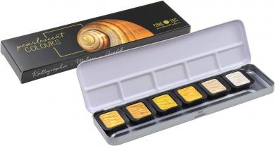 Perlglanz- Aquarellfarbset Classic 6 Farben 