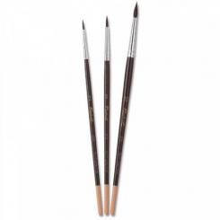 Aquarellpinsel Set 3 Stück, Fehhaarpinsel, Größe 2+6+10 