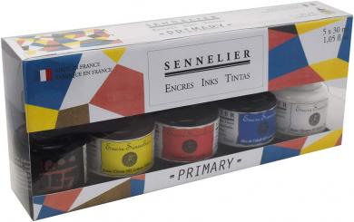 Sennelier Tusche Set Primärfarben, 5x30ml 